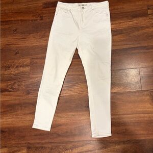 Topshop Women's Off-White Skinny Jeans